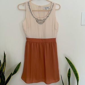 Rhinestone nude dress